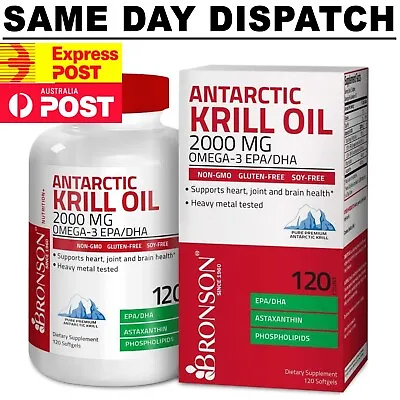 Antarctic Krill Oil 2000mg 120 Softgels With Omega-3s EPA DHA And Astaxanthin • $64.50