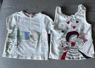 Mayoral & Lili Gaufrette Toddlers 2 White Tshirts Size 2 • $15