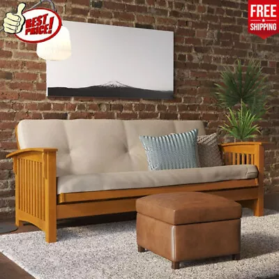 6  High Density Polyester Fill Futon Mattress Tufted Cover Recycled Living Room • $130.59
