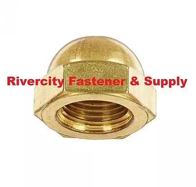 3/8 X 24 Brass Acorn / Dome / Cap Nuts 3/8-24 Nut 3/8  Brass Nuts 3/8x24 • $10.88