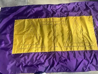 Vintage Delta Tau Delta Fraternity Flag- USA Greek Letters • $20