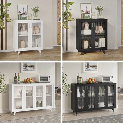 £39.99 • Buy Sideboard Kitchen Buffet Home Cupboard Console Table With Acrylic Doors Cabinet