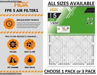 1 PACK Or 3 PACK - Air Filter Standard Pleated FPR 5 Dust Filters Furnace AC • $9.95