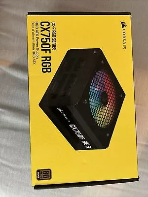 Corsair CX750F RGB 750W 80 Plus Bronze Cert Modular PSU — NO CABLES • $15