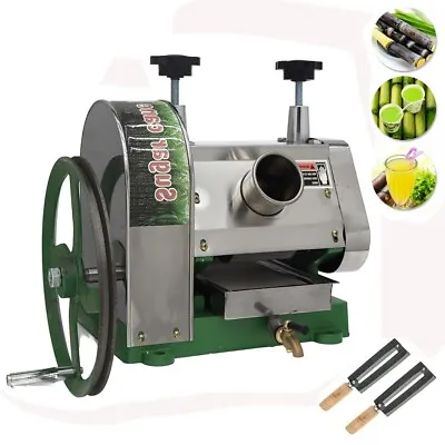 3 Rollers Sugarcane Juicer/Manual Sugar Cane Press Extractor Squeezer W/2 Knives • $177.45