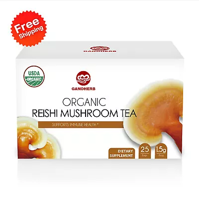 GANOHERB Organic Ganoderma Lucidum Lingzhi Reishi Mushroom Tea Bags For Immune • $17.99