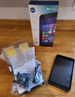 Linx 7 32GB Wi-Fi 7  Black Windows 8 Tablet Boxed With Accessories - Not Working • £14.99