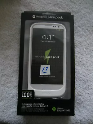 Mophie Juice Pack 100% For Samsung Galaxy S3 White (2245_JP-SSG-WHT) item H 17 • $6.95