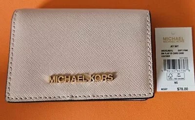 Michael Kors Jet Set ID Flip Wallet Soft Pink Card Wallet • $40