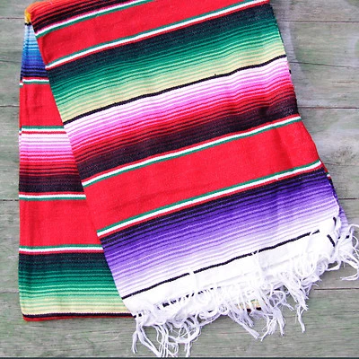 £32 • Buy Mexican Stripey Blanket - Red