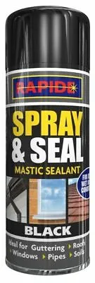 £6.89 • Buy Instant Leak Stop N Seal Spray Mastic Sealant Roof Guttering Pipes Windows Black