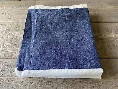 Tommy Hilfiger Windsor Stripe Blue Denim White Stripe King Sham • $9.95