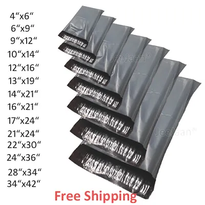 Strong Grey Plastic Mailing Mailer Postal Poly Postage Bags Self Seal ALL SIZES • £259.95
