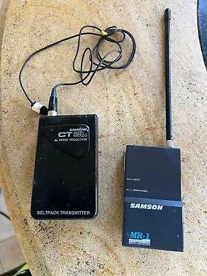 Samson Wireless Lavalier Mic System Transmitter & Receiver Org Box Works Great • $49.95