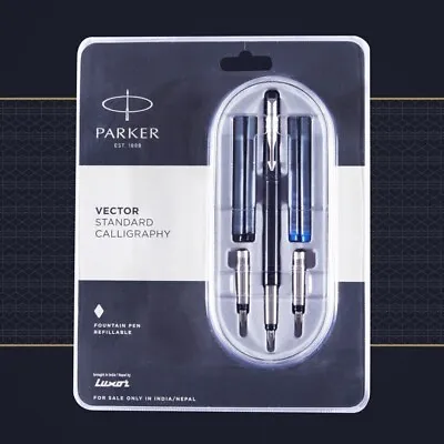 £19.63 • Buy Parker Vector STD Calligraphy Fountain Pen With CT Black Body