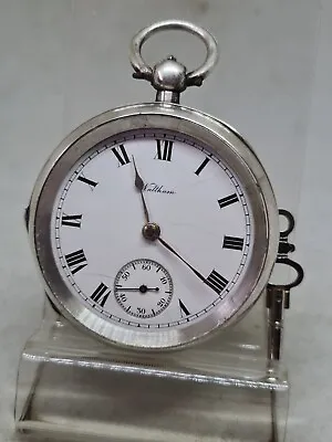 £80 • Buy Antique Solid Silver Gents Waltham Mass Pocket Watch 1913 W/O Ref2565