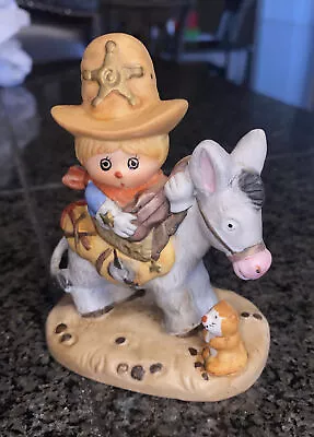 Vintage Norcross Cowboy Trail Donkey Sheriff Ceramic Figurine • $9.99