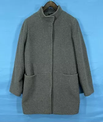 CINZIA ROCCA Icons WOMEN'S Gray WOOL CASHMERE BLEND Overcoat WINTER COAT Sz 10 • $110