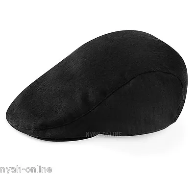 £7.49 • Buy New Vintage Flat Cap *black* Mens Womens Gatsby Baker Boy Ivy Hat S-m-l-xl