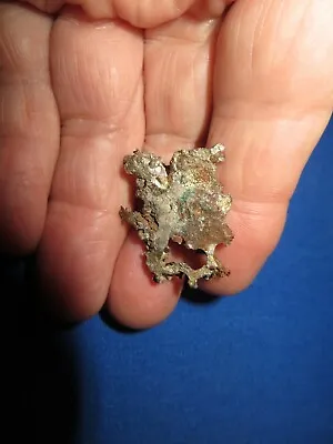 Native Silver Copper Halfbreed Specimen Michigan 10.45 Gm  26 Mm • $85