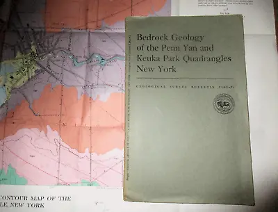 Geology New York Finger Lakes Region Devonian Stratigraphy Fossils W/ Large Map • $11.99