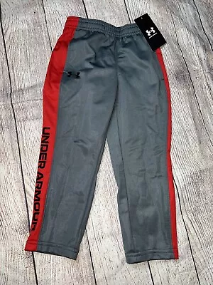 $17.99 • Buy Under Armour Toddler Boys Gray Red Athletic Pants NEW