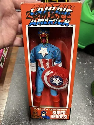 Full Custom Mego Style Zombie Captain America With Box COA WGSH 50th NECA EMCE • $75