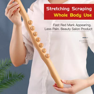 Beechwood Massage Stick  Universal Unblocking Rolling Rod For Massage And Exerci • $23.45