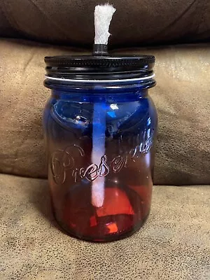 Mason Canning Preserves Jar Oil Lamp Rustic Farmhouse Torch New Inside Outdoor • $13.99