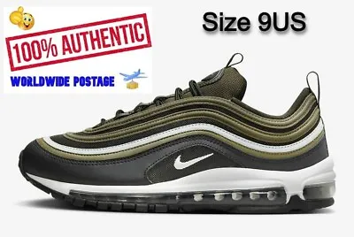 Nike Air Max 97 - 921826 202- Olive/Light Silver Men's Size 9US - RRP $250 • $154
