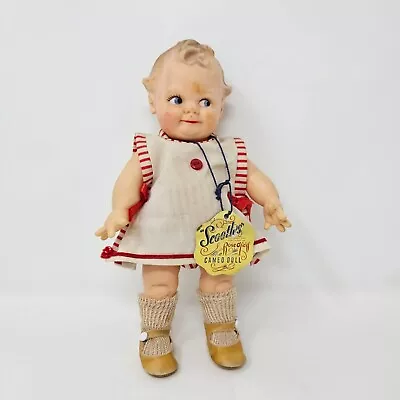 Vintage Scootles Rose ONeill Cameo Rubber Doll 9  W/tag. • $29.99