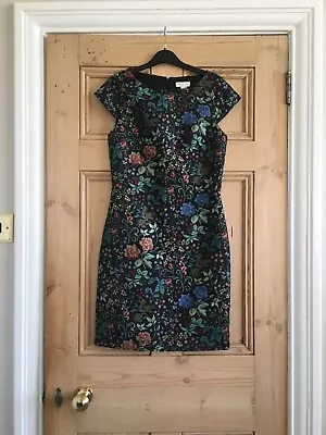 Monsoon Floral Jacquard Shift Dress Size 8 • £24.99