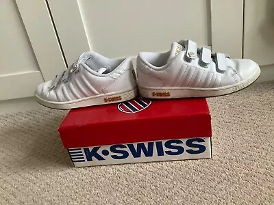 K-Swiss Tongue Twister Lozan Ll Trainers - White - Boxed - Size 3 • £20