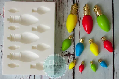 Multi Christmas Tree Lights Fairy Lights Light Bulb Silicone Mould M219 • £12.50