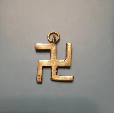 $27 • Buy Buddhist Swastika Wan Zi Bronze Pendant 20 X 20 Mm (0.787402 Inches）