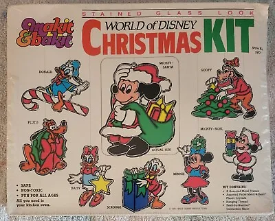 Sealed Vintage Disney Makit & Bakit Stained Glass Christmas Ornament Kit 320 • $69.96