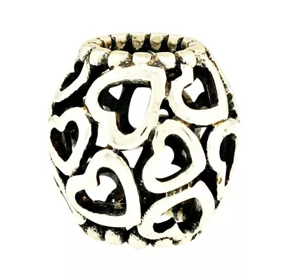 £19.99 • Buy Genuine PANDORA Sterling Silver Open Heart Charm 11mm Width