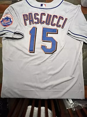 2011 New York Mets Val Pascucci #15 Game Used Gray Road Jersey MKB COA 673419FJ • $95