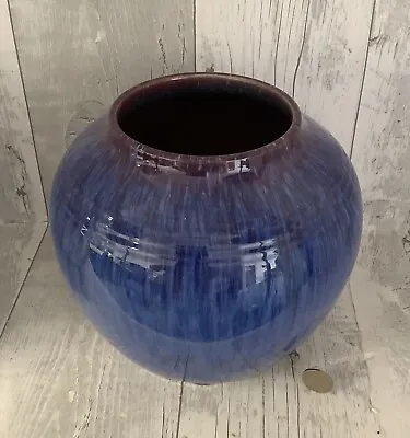 £24.99 • Buy Lovatt's Langley Ware Striated Electric Blue Glazed Vase, 18cm's High C.1930/40s