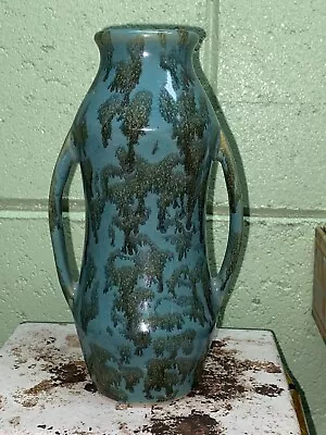 Zanesville Stoneware Co ZSC Shape #833 6-3/4” Vase Neptune Glaze • $60