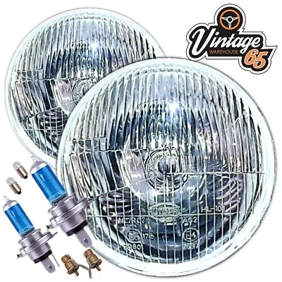 Classic Car 7  Domed Lens H4 Xenon Halogen Headlight Headlamp Conversion + Pilot • $84.20