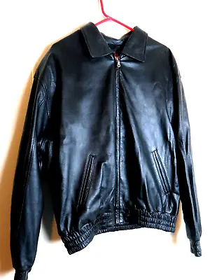 Leather Gear Jacket Mens Large Leather Embossed CHIEF Motorcycle Jacket Made USA • $74.75