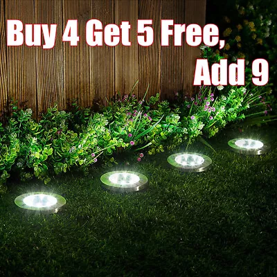 8/10/12LED Solar Ground Lights Floor Decking Patio Outdoor Garden Lawn Path Lamp • £4.90