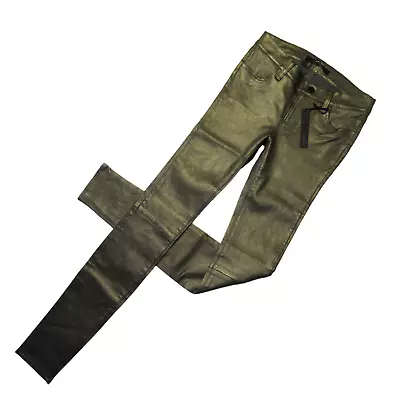 NWT J Brand L624 Stacked Super Skinny In Gold Rush Lambskin Leather Pants 25 • $150