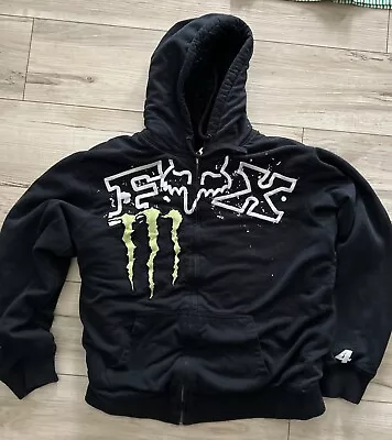 Y2K Fox #4 Monster Energy Ricky Carmichael Hoodie Large  • $44.15