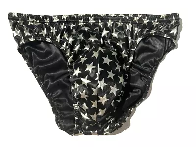 New IVES CHEVALIER Men Metallic Silver Star Swim Posing Bikini Brief M Underwear • $29