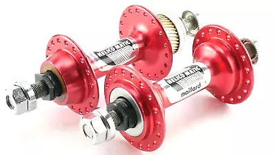 Maillard Heliocomatic BMX  Hubset With Lockring 36h RED Upgraded Nuts NOS • $135