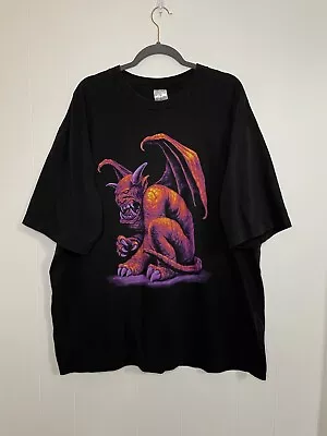 VTG Wes Benscoter T-Shirt 3XLT TALL Red Gargoyle Demon Men’s Graphic Tee • $34.99