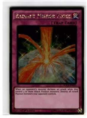 Yu-Gi-Oh! Radient Mirror Force Gold Ultra Rare PG13-EN093 Lightly Played 1st • $2.39