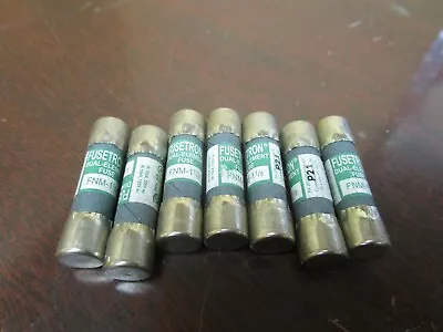 NEW LOT OF 7 BUSSMANN DUAL ELEMENT FUSE FNM-11/8 1-1/8A AMP 250Vac • $13